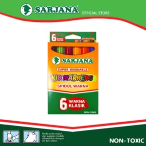 Sarjana Kid Markers 6 Warna Klasik (Spidol Warna)