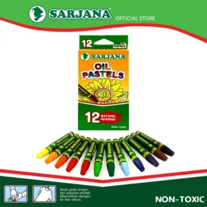 Sarjana Oil Pastel 12 Batang Warna