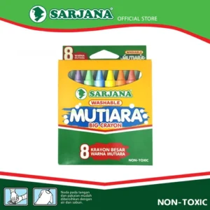 Sarjana Krayon Besar Mutiara (8 Batang Warna Mutiara)
