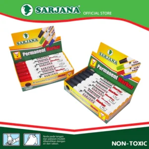Sarjana Permanent Marker (Spidol Permanent) Per Batang (Merah/Hitam)
